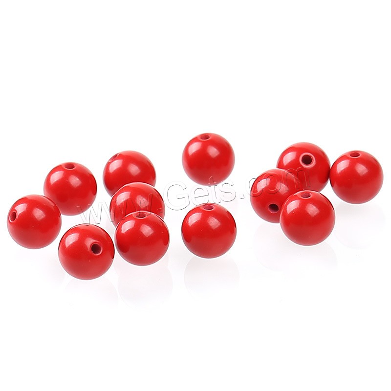 Cinnabar Beads, Round, different size for choice, red, Hole:Approx 1mm, 100PCs/Bag, Sold By Bag