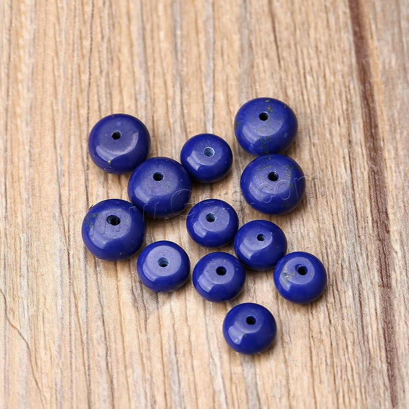 Synthetische Lapis Lazuli Perlen, synthetischer Lapis, Trommel, verschiedene Größen vorhanden, Bohrung:ca. 1mm, verkauft von PC