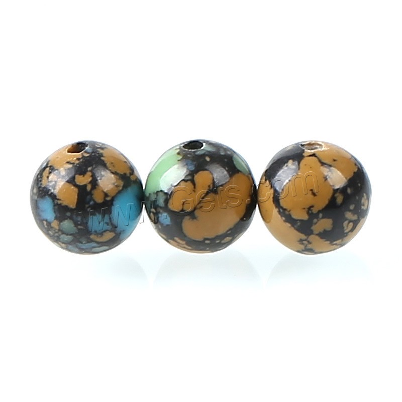 Mosaic Turquoise Beads, Round, different size for choice, Hole:Approx 1mm, Sold By PC