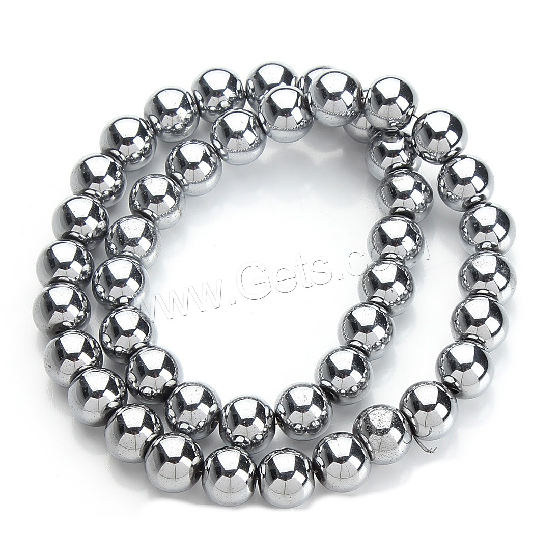 Non Magnetic Hematite Beads, Round, silver color plated, different size for choice, Hole:Approx 1mm, Length:Approx 15.5 Inch, Sold By Strand