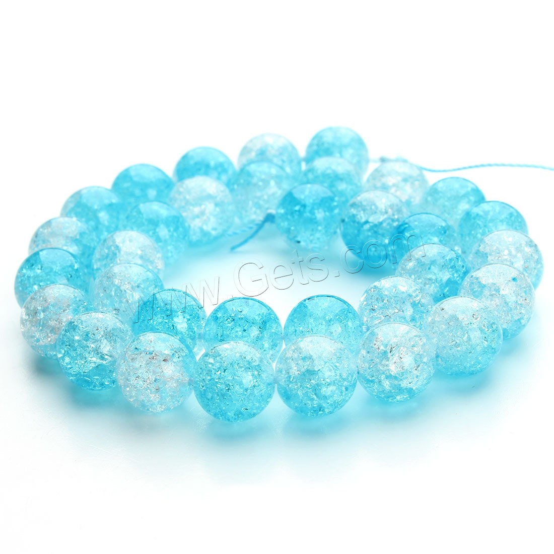 Crackle Glass Beads, Round, different size for choice & two tone, more colors for choice, Hole:Approx 1mm, Sold By Strand