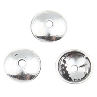 Zinc Alloy Bead Caps, Flat Round, antique silver color plated, lead & cadmium free Approx 1mm 