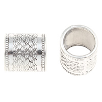 Zinc Alloy Large Hole Beads, Column, antique silver color plated, lead & cadmium free Approx 10mm 