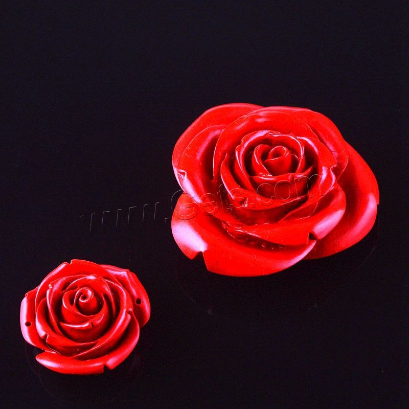 Cinnabar, Flower, Carved, different size for choice & 1/1 loop, Hole:Approx 2mm, Sold By PC