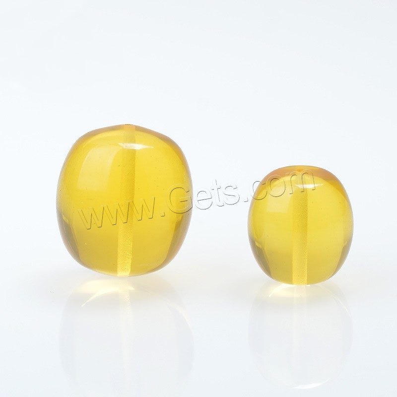Natural Amber Beads, Yellow Baltic Amber, Round, synthetic, different size for choice, yellow, Hole:Approx 1mm, Sold By PC