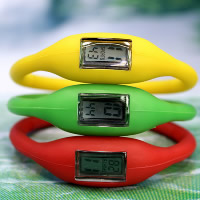 Мужская наручные часы, Силикон, с пластик, Много цветов для выбора, длина:Приблизительно 7.5 дюймовый, продается PC