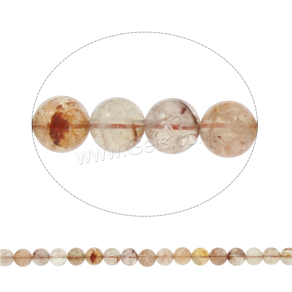 天然のルビー水晶のビーズ, ルビークォーツ, ラウンド形, 7 月の誕生石 & 異なるサイズの選択, 穴:約 1mm, 長さ:約 15.5 インチ, 売り手 ストランド