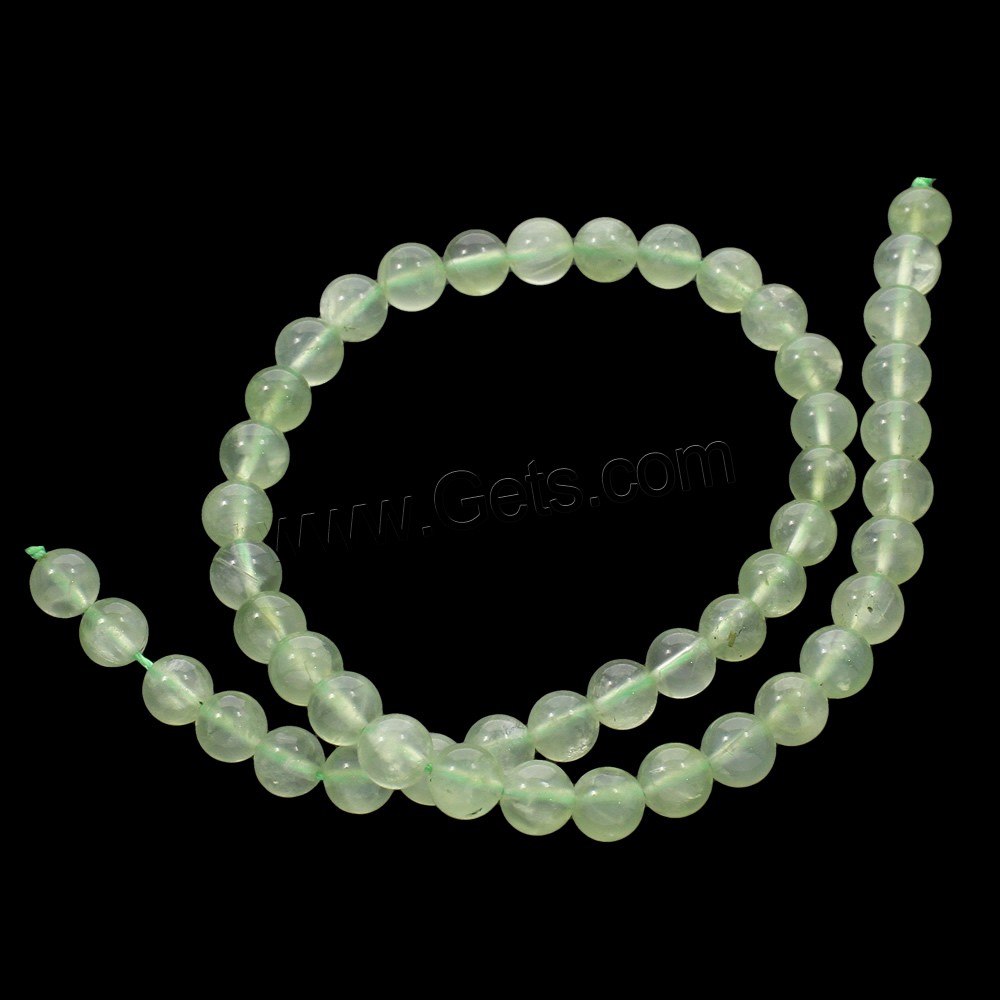 Natural Prehnite Beads, Round, different size for choice, Hole:Approx 1mm, Length:Approx 15.5 Inch, Sold By Strand