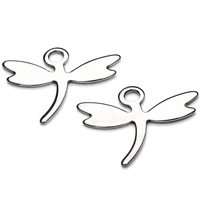 Stainless Steel Animal Pendants, Dragonfly, original color Approx 2mm 