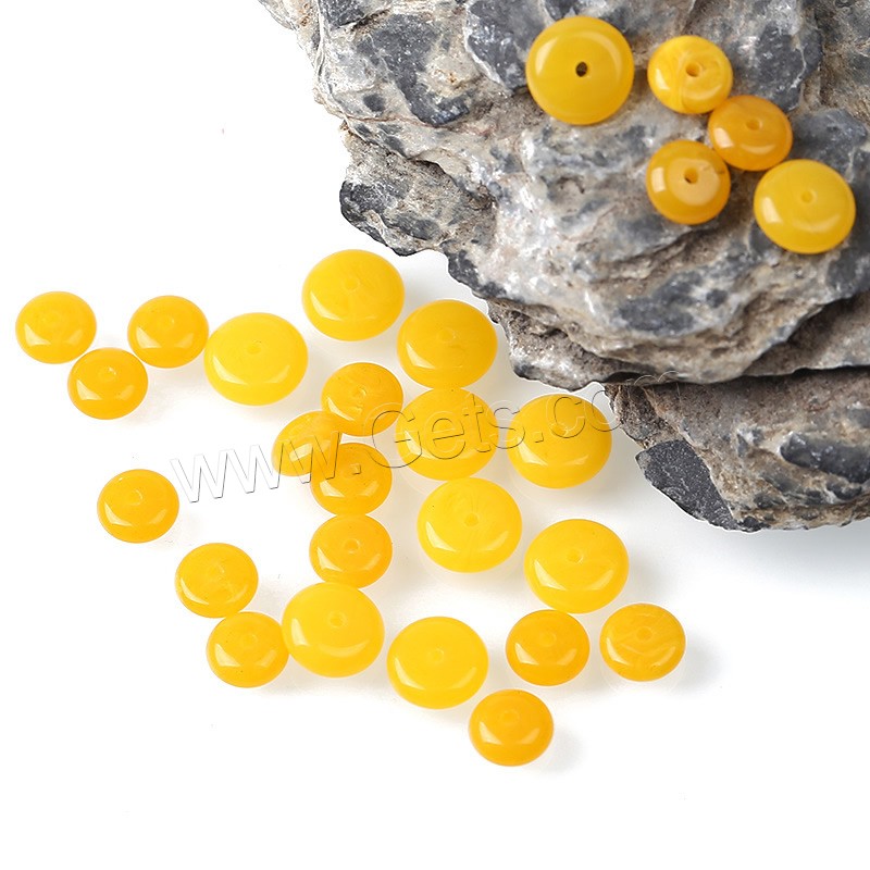Beeswax, Drum, natural, different size for choice, yellow, Hole:Approx 1-2mm, Sold By PC