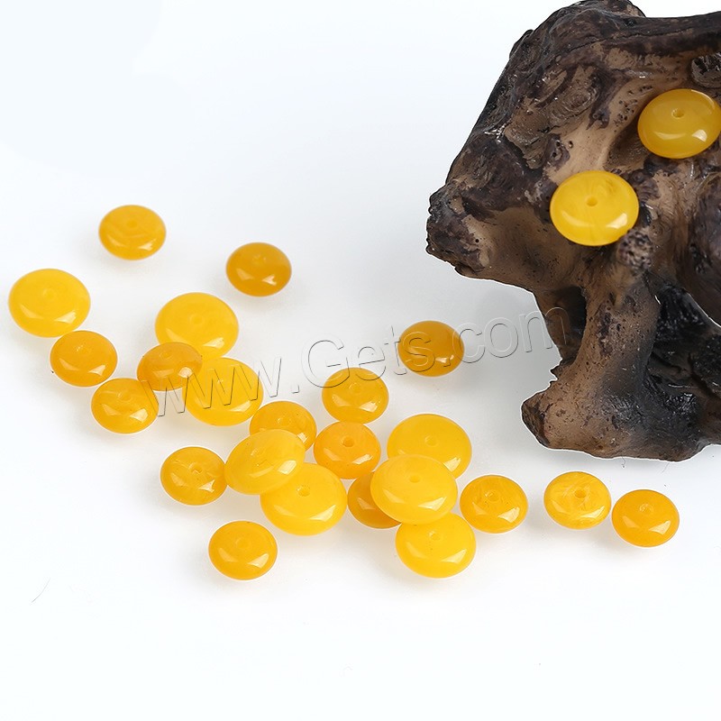 Beeswax, Drum, natural, different size for choice, yellow, Hole:Approx 1-2mm, Sold By PC