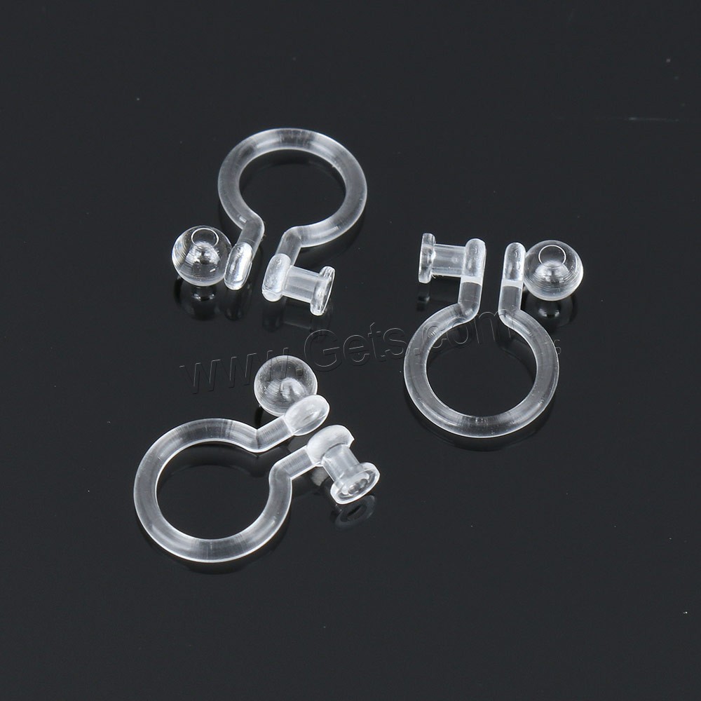 Plastic Earring Clip Component, different size for choice, 7x10.5mm, Sold By Pair