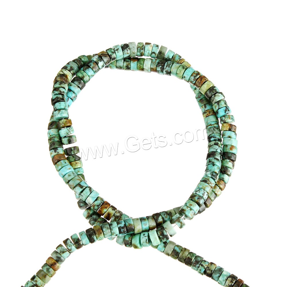 Natural African Turquoise Beads, Flat Round, different size for choice, Hole:Approx 0.7mm, Length:Approx 16 Inch, Sold By Strand