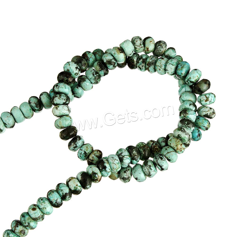 Naturelles perles Turquoise africaines, turquoise africaine naturelle, rondelle, normes différentes pour le choix, Longueur:Environ 16 pouce, Vendu par brin