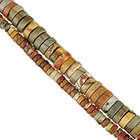 Rote Kiefer Perle, flache Runde, natürlich, verschiedene Größen vorhanden, Bohrung:ca. 0.5-1mm, Länge:ca. 16 ZollInch, verkauft von Strang