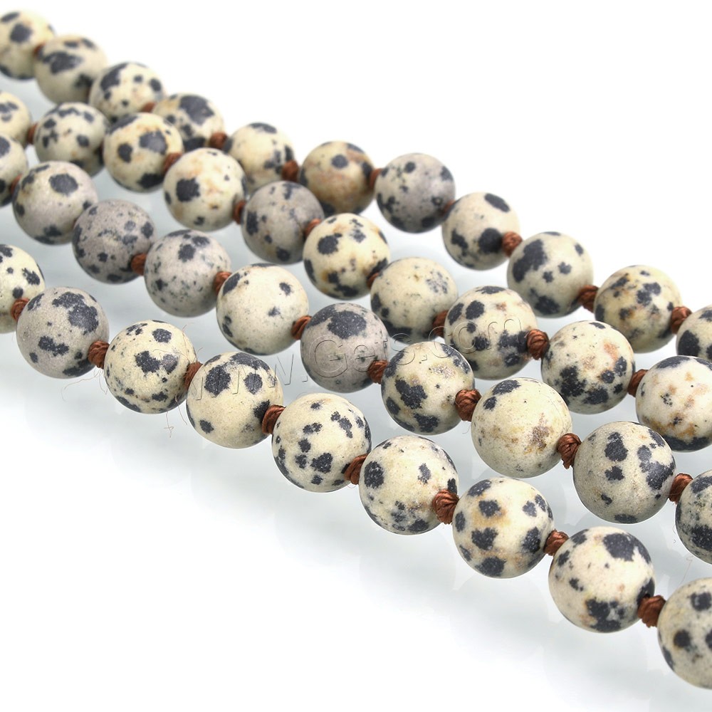 Dalmatian Beads, Round, natural, different length for choice & frosted, 8mm, Hole:Approx 1mm, Sold By Strand