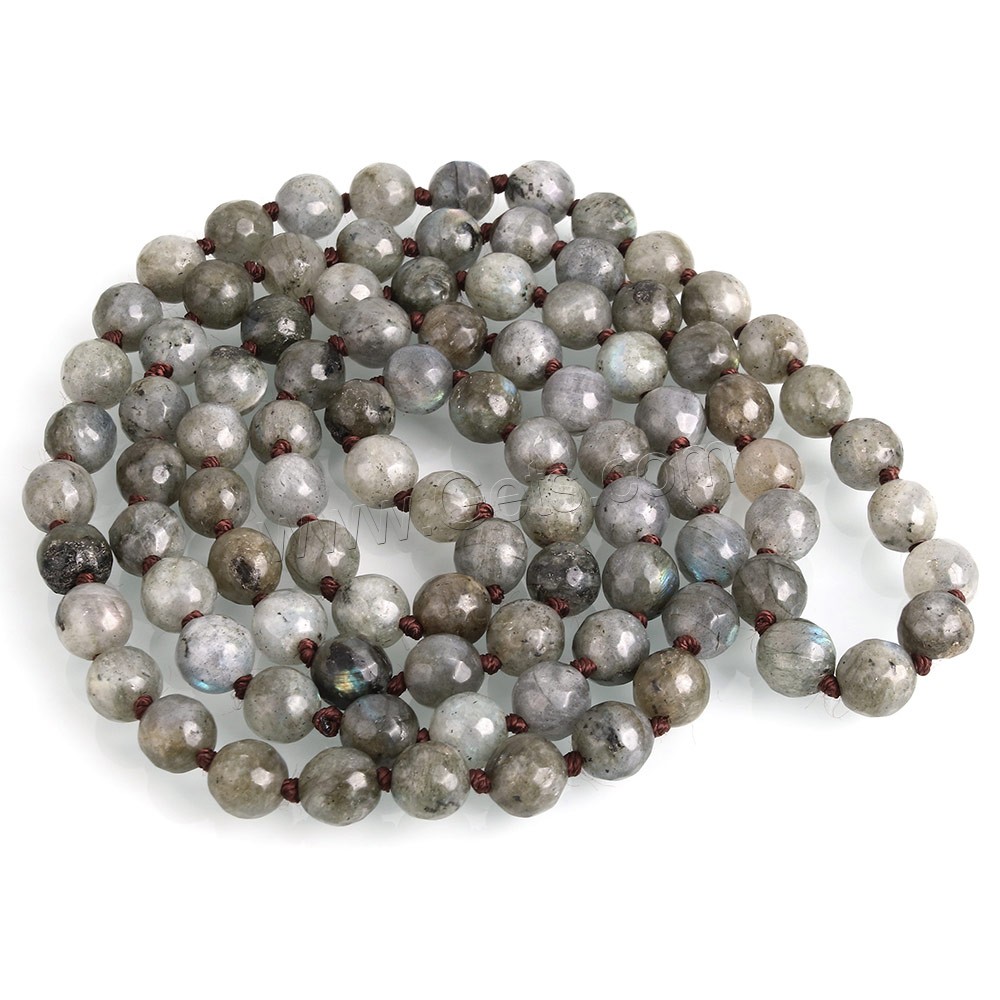 Labradorite Beads, Round, natural, different length for choice & imported & faceted, 8mm, Hole:Approx 1mm, Sold By Strand