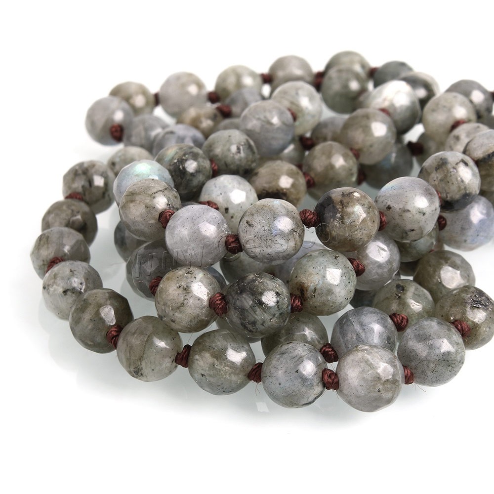 Perles en labradorite, Rond, naturel, longueur différente pour le choix & importé & facettes, 8mm, Trou:Environ 1mm, Vendu par brin