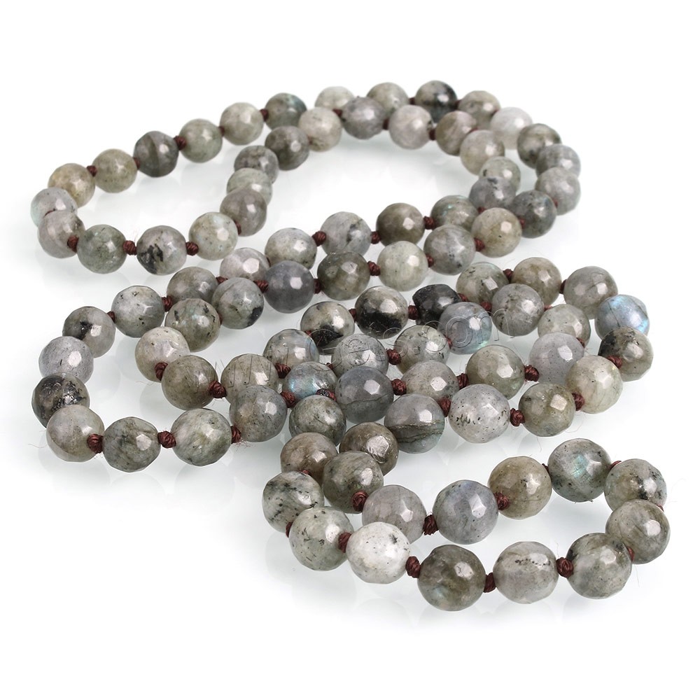 Labradorit Perlen, rund, natürlich, unterschiedliche Länge der Wahl & importiert & facettierte, 8mm, Bohrung:ca. 1mm, verkauft von Strang