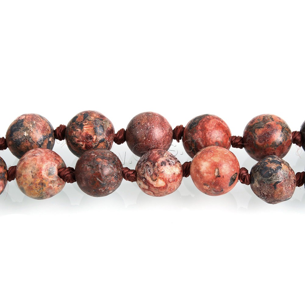 Leopard Skin Stone Bead, Round, natural, different length for choice, 8mm, Hole:Approx 1mm, Sold By Strand