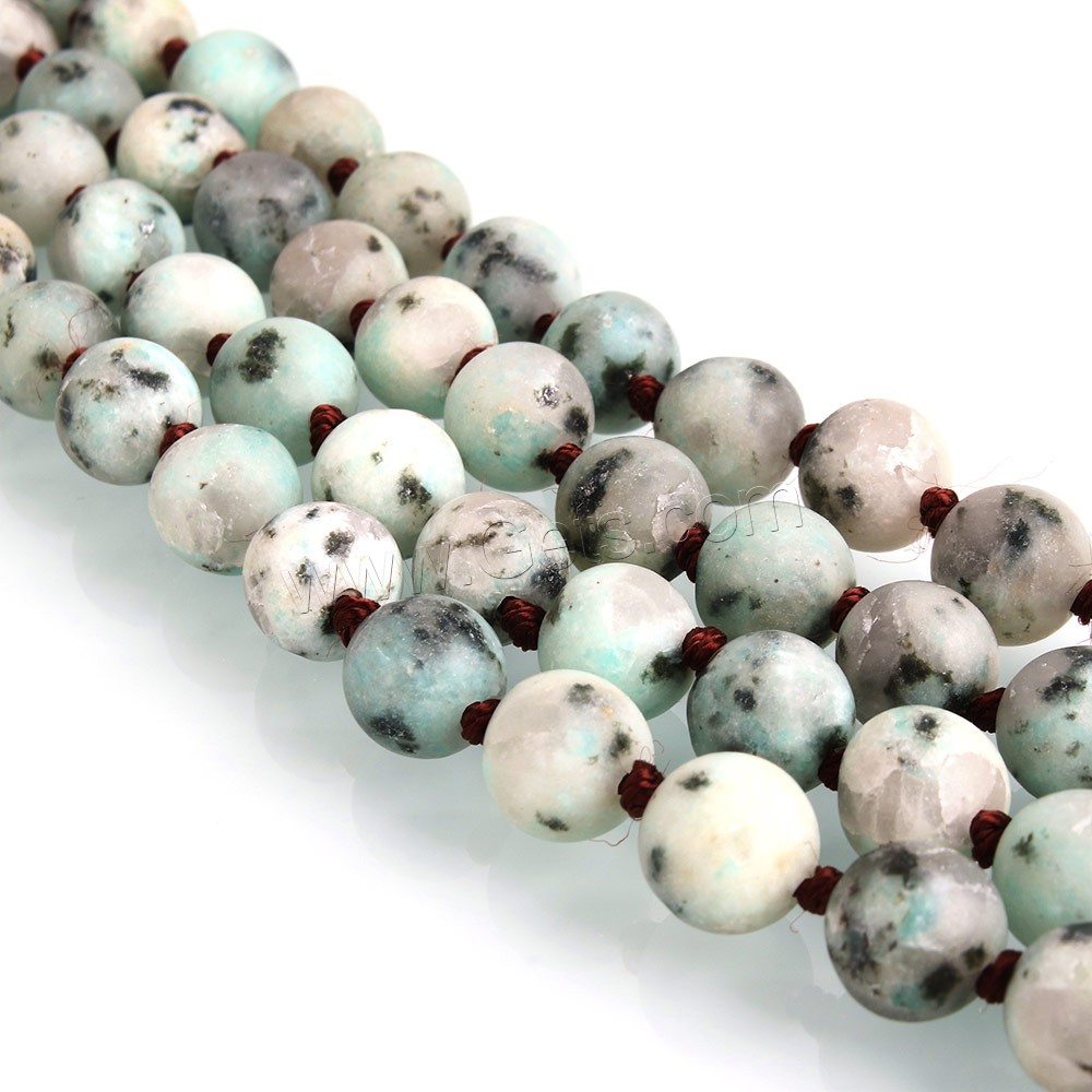 Lotus Jasper Bead, Round, natural, different length for choice & frosted, 8mm, Hole:Approx 1mm, Sold By Strand