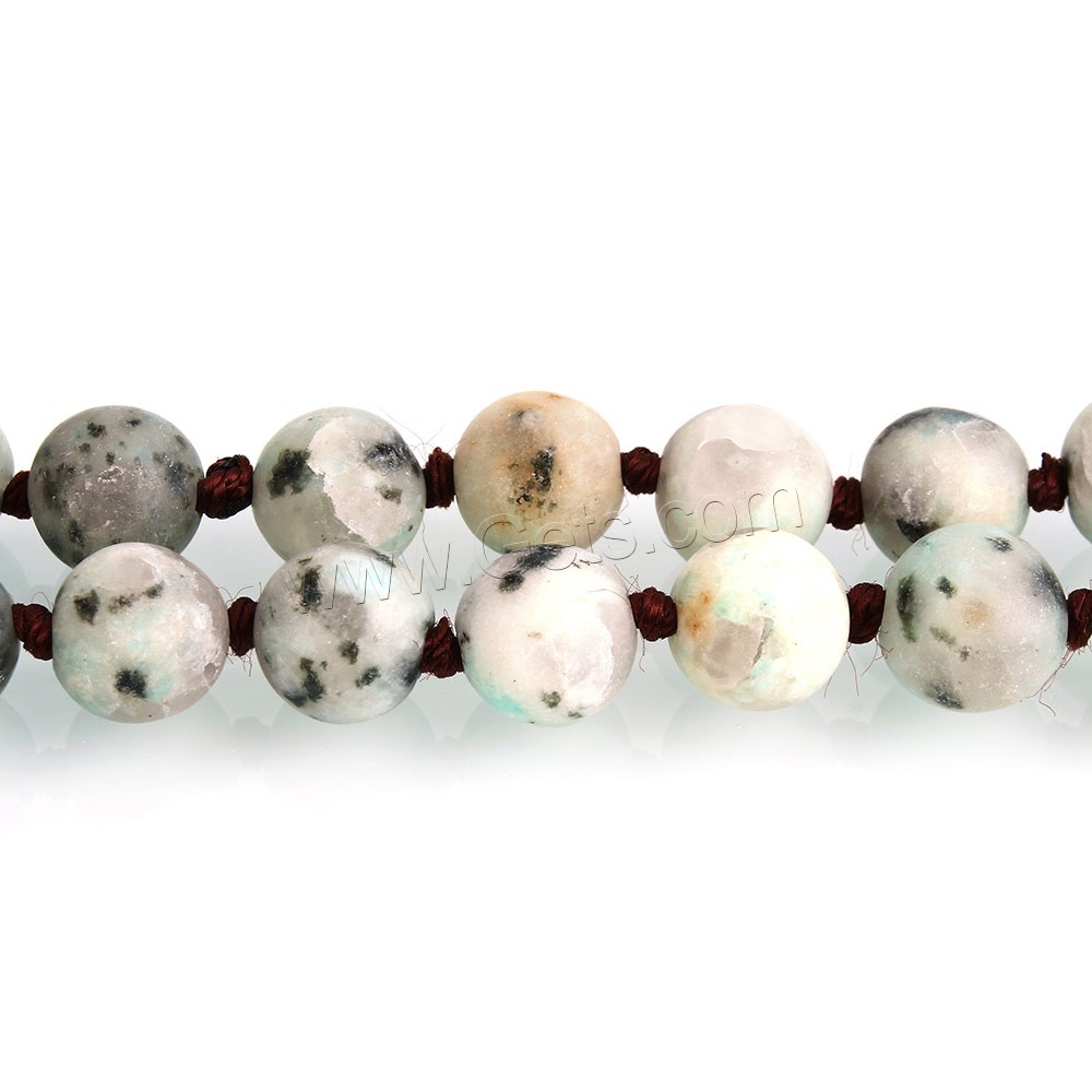 Lotus Jasper Bead, Round, natural, different length for choice & frosted, 8mm, Hole:Approx 1mm, Sold By Strand