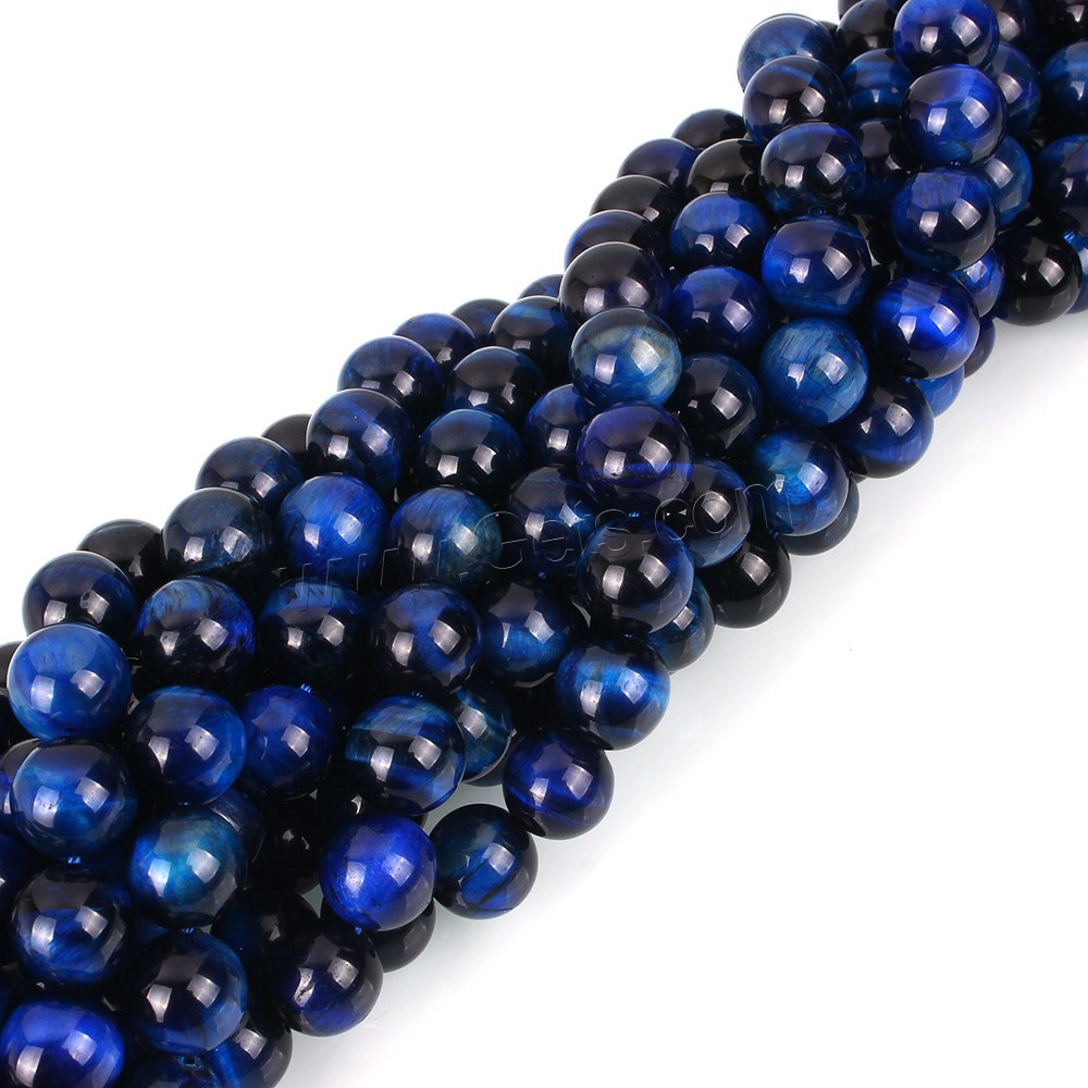 Tiger Eye Beads, Round, natural, different size for choice, dark blue, Grade AAAAAA, Hole:Approx 1mm, Length:Approx 15.5 Inch, Sold By Strand