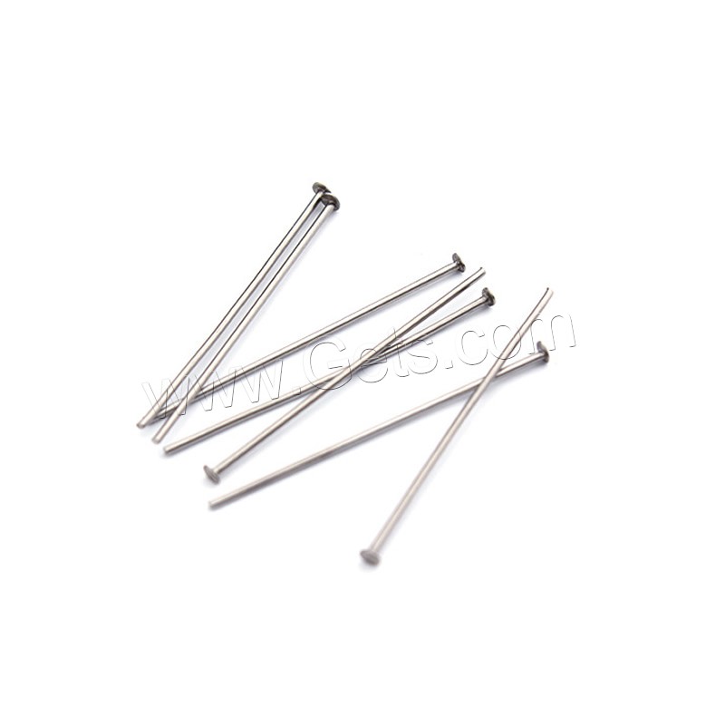 Stainless Steel Headpins, different size for choice, original color, lead & cadmium free, 100PCs/Bag, Sold By Bag