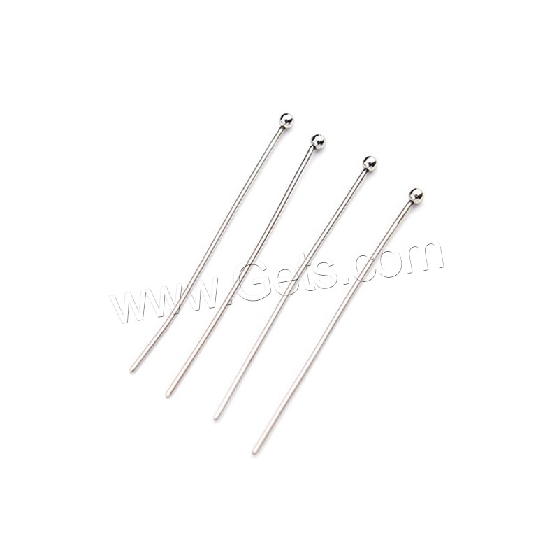 Stainless Steel Ball Head Pin, different size for choice, original color, lead & cadmium free, 50PCs/Bag, Sold By Bag