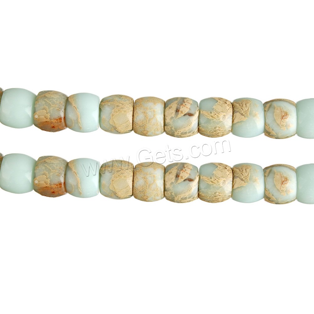 Aqua Terra Jasper Beads, Drum, natural, different size for choice, Hole:Approx 1.3mm, Length:Approx 16 Inch, Sold By Strand