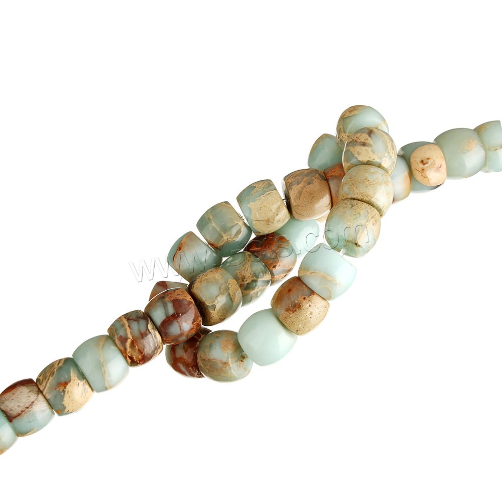 Aqua Terra Jasper Beads, Drum, natural, different size for choice, Hole:Approx 1.3mm, Length:Approx 16 Inch, Sold By Strand