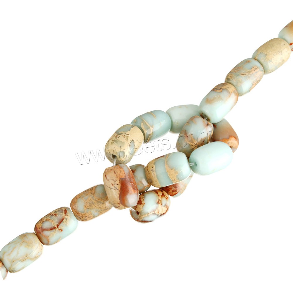 Aqua Terra Jasper Beads, Drum, natural, different size for choice, Hole:Approx 1.8mm, Length:Approx 16 Inch, Sold By Strand
