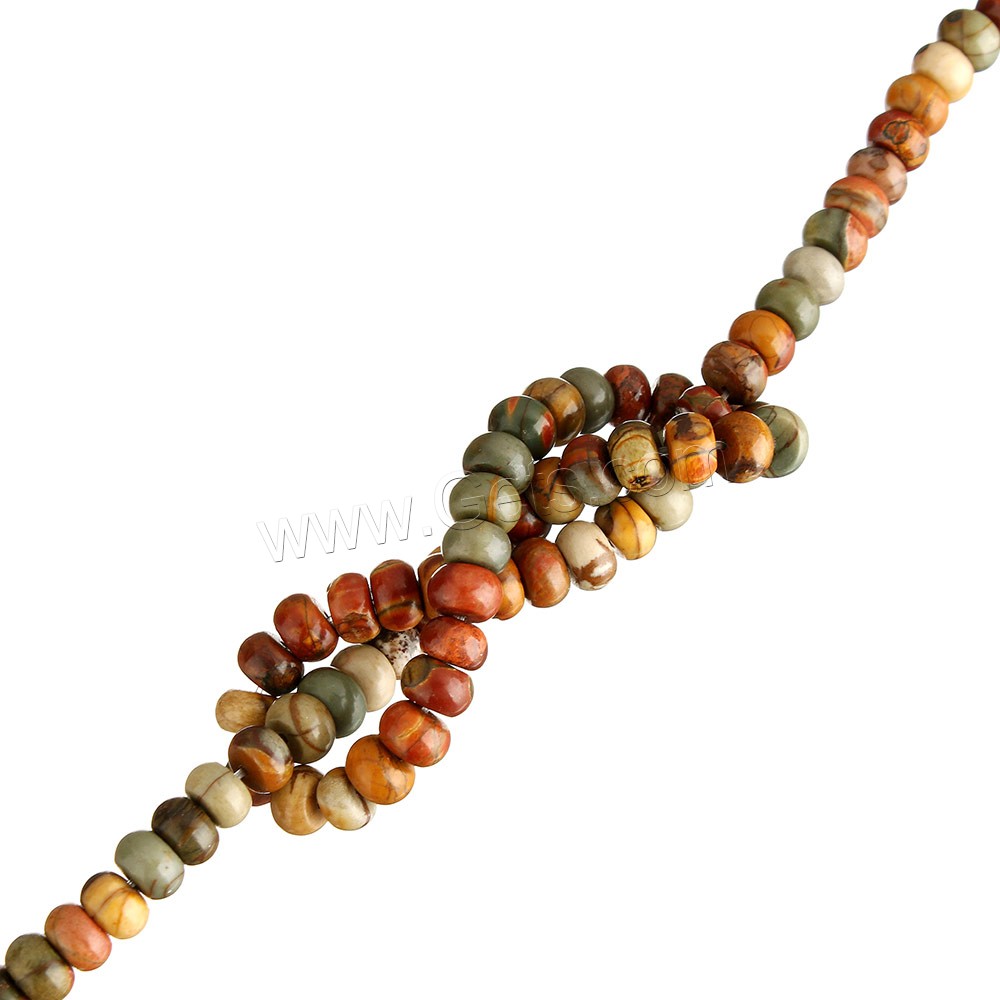 Rote Kiefer Perle, Rondell, natürlich, verschiedene Größen vorhanden, Bohrung:ca. 0.7mm, Länge:ca. 16 ZollInch, verkauft von Strang
