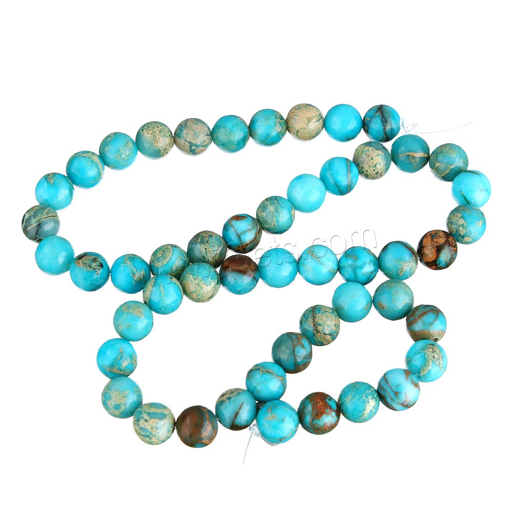 Impression Jasper Bead, Round, natural, different size for choice, blue, Hole:Approx 0.5-1mm, Length:Approx 16 Inch, Sold By Strand