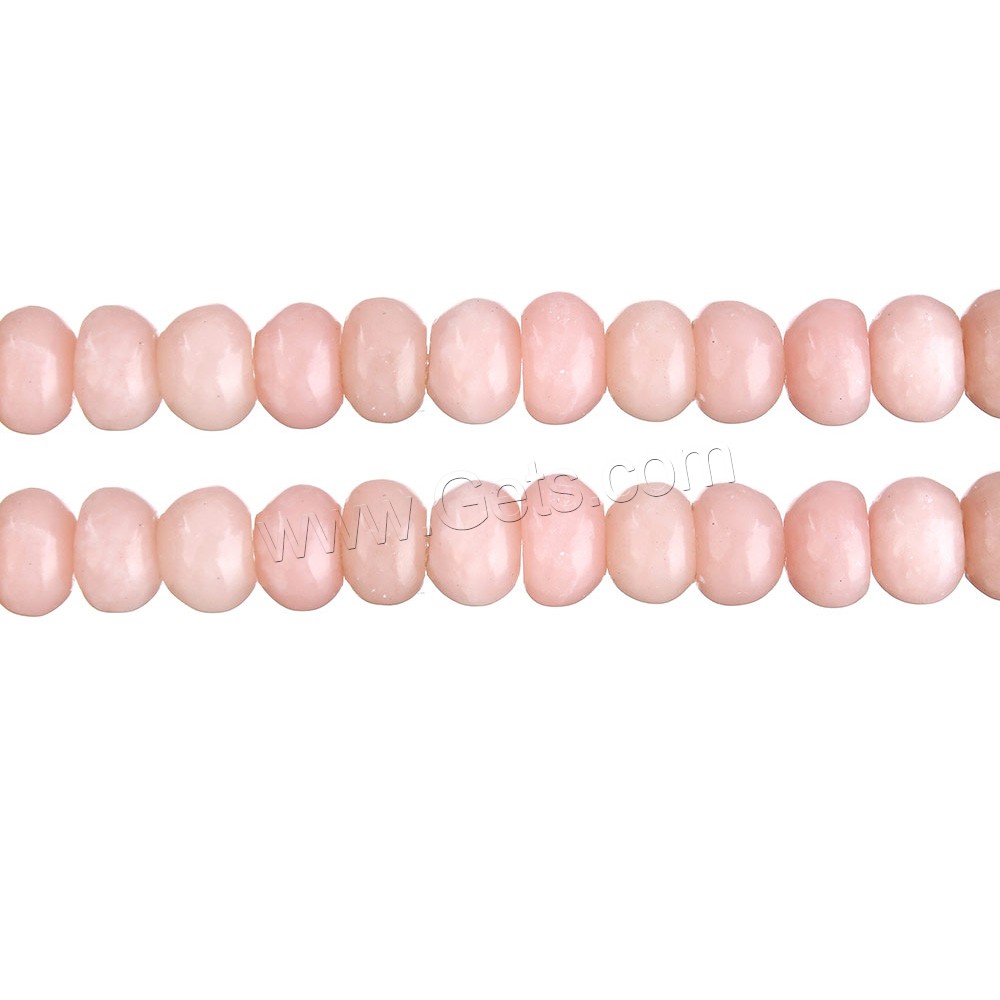 Rosa Opal Perle, Rondell, natürlich, verschiedene Größen vorhanden, Bohrung:ca. 1mm, Länge:ca. 16 ZollInch, verkauft von Strang