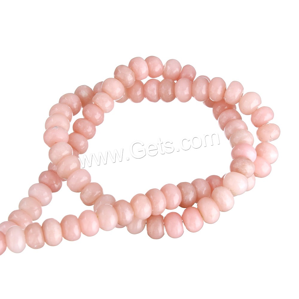 Pink Opal, Rondelle, natural, different size for choice, Hole:Approx 1mm, Length:Approx 16 Inch, Sold By Strand
