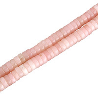 Rosa Opal Perle, flache Runde, natürlich, verschiedene Größen vorhanden, Bohrung:ca. 1mm, Länge:ca. 16 ZollInch, verkauft von Strang