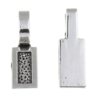 Zinc Alloy Glue on Bail, Rectangle, antique silver color plated, lead & cadmium free Approx 