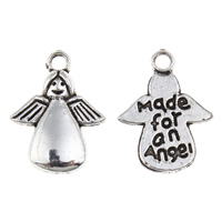Character Shaped Zinc Alloy Pendants, Angel, Made for an angel, antique silver color plated, lead & cadmium free Approx 2mm 