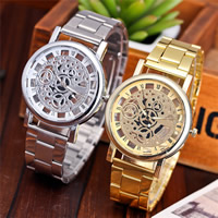 Unisex Wrist Watch, Stainless Steel, with zinc alloy dial & Glass, Chinese movement, plated 40mm Approx 9.5 Inch 