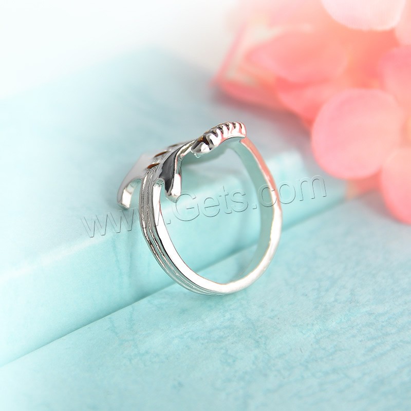 Zinc Alloy Finger Ring, Guitar, platinum color plated, enamel, lead & cadmium free, 16-19mm, Sold By PC