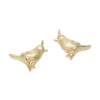 Animal Brass Pendants, Bird, 24K gold plated, lead & cadmium free Approx 1-2mm 