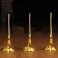 alliage de zinc Pince à encens, Placage de couleur d'or, bijoux bouddhiste, 40mm, Vendu par PC
