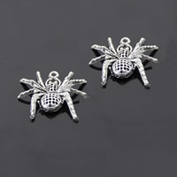 Zinc Alloy Animal Pendants, Spider, antique silver color plated, lead & cadmium free Approx 1-1.5mm 