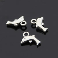 Zinc Alloy Animal Pendants, Dolphin, antique silver color plated, lead & cadmium free Approx 1-1.5mm 