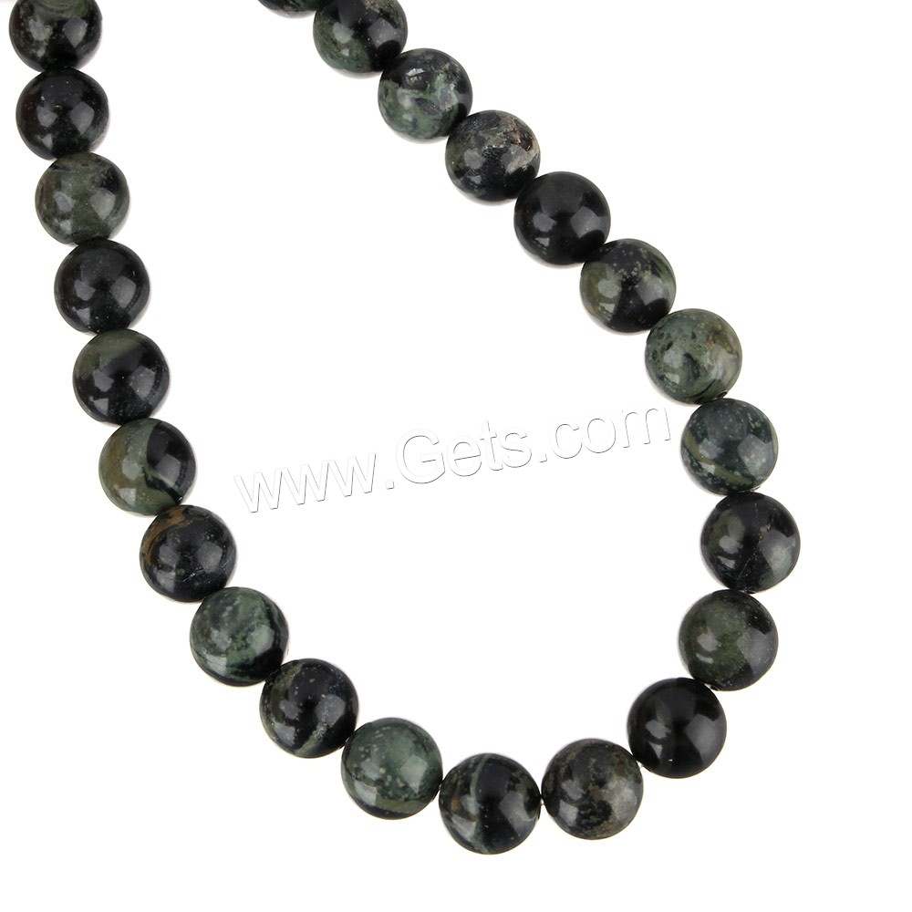 Jaspis Kambaba Perlen, Kambaba Jaspis, rund, natürlich, verschiedene Größen vorhanden, Bohrung:ca. 2mm, Länge:ca. 15 ZollInch, verkauft von Strang