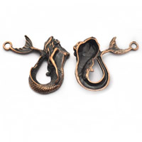 Character Shaped Zinc Alloy Pendants, Mermaid, antique copper color plated, lead & cadmium free Approx 1-1.5mm 