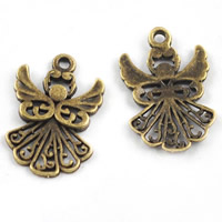 Character Shaped Zinc Alloy Pendants, Angel, antique bronze color plated, lead & cadmium free Approx 1-1.5mm 