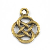 Zinc Alloy Jewelry Pendants, Chinese Knot, antique bronze color plated, lead & cadmium free Approx 1-1.5mm 