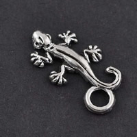 Zinc Alloy Animal Pendants, Gecko, antique silver color plated, lead & cadmium free Approx 1-1.5mm 